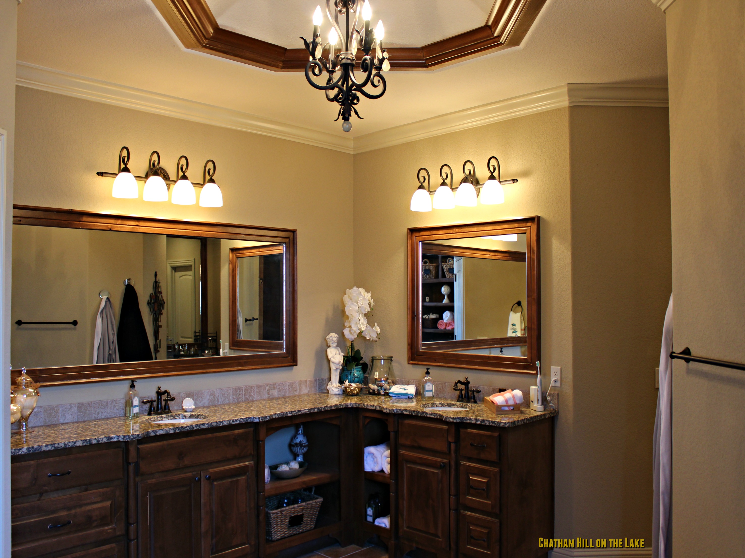 Hers and His Bathroom Vanity at www.chathamhillonthelakes.com