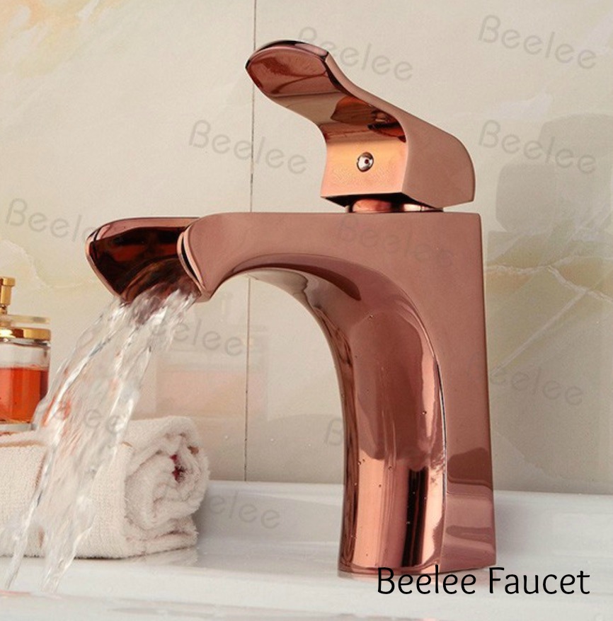 rose gold waterfall faucet www.chathamhillonthelake.com