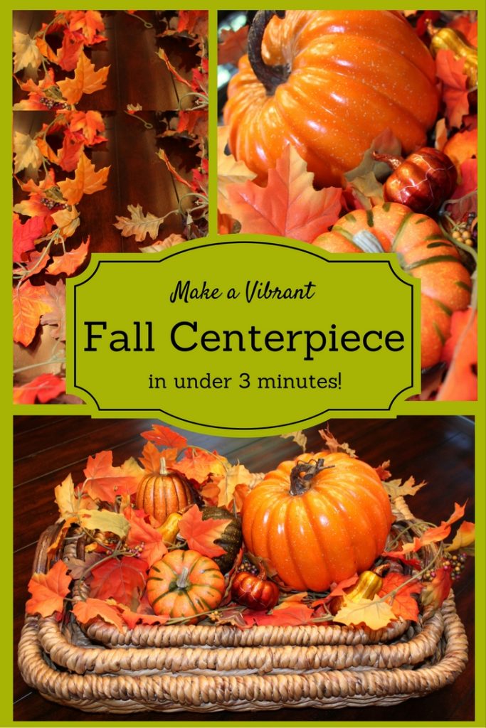 Make a Vibrant Fall Centerpiece in Under 3 minutes! www.chathamhillonthelake.com