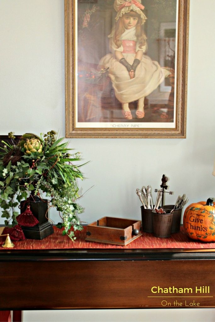Kitchen Buffet for Fall www.chathamhillonthelake.com