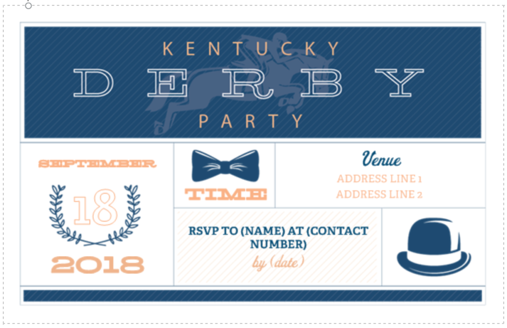 My Vista Print Kentucky Derby Invites